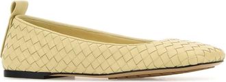 Bottega Veneta Womens Charlotte Ballerina Yellow Lamb