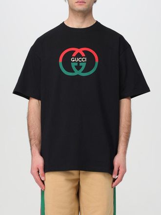 Gucci Unisex Interlocking G Print T-Shirt in Black Cotton - Size X-Small