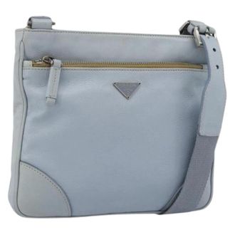 Prada Pre-owned Vintage Cross Body Bag - Dames - Pre-owned - Blauw - Maat: ONE Size Leer