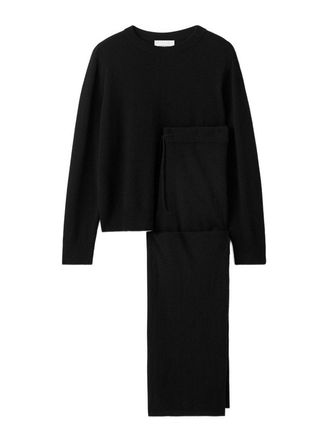 Soft Goat Trousers And Sweater Cashmere Set