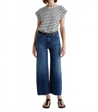 AG - Adriano Goldschmied Saige Wide Leg Crop Jean In Plume