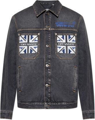 Off-white Logo Denim Jacket - Heren - Spijkerjassen - Zwart - L - Denim - Jassen