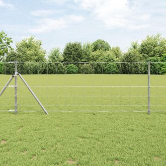 Berkfield Home Field Fence 0.8x100 m Galvanised Steel in Silver