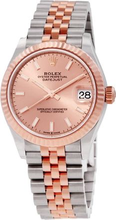 Rolex Datejust 31 Rose Dial Automatic Ladies Steel and 18kt Everose Gold Jubilee Watch 278271PKSJ