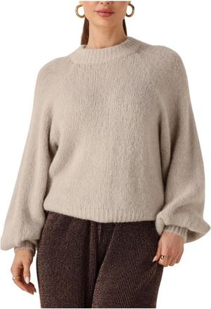 Notre-V Nv-Gussie - Dames - Ronde hals truien - Beige - XL - Truien & Vesten