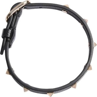 Valentino Rockstud Spike Armband - Dames - Armbanden - Zwart - ONE Size - Leer - Accessoires