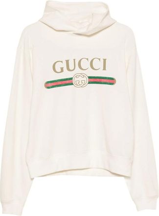 Gucci Long-sleeve Logo-print Hoodie