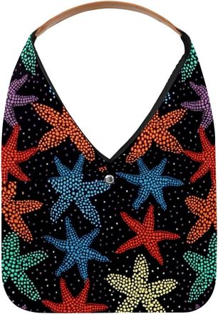 Generic Starfish Reusable Lightweight Grocery Bags - Foldable Into Compact Pouch, Washable & Sturdy, Multipurpose for Shopping and Travel