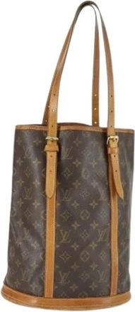 Louis Vuitton Pre-owned Monogram Bucket Bag - Dames - Vintage Tas - Bruin - ONE Size - Leer - Vintage