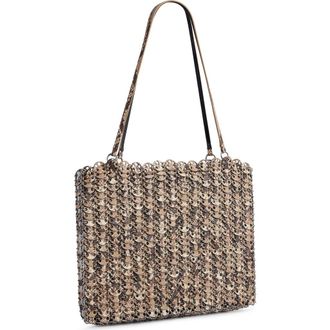 Paco Rabanne 1969 Snakeskin Print Shoulder Bag in Snake Avorio/Silver at Nordstrom