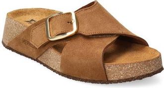 Mephisto Berrie Buckle Strap Slide Sandal in Tobacco at Nordstrom, Size 10