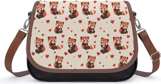 Generic Cute Red Panda Crossbody Bags for Women Shoulder Messenger Bag Purse Handbags