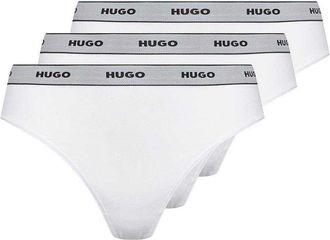 HUGO BOSS Hugo Gestreepte string voor dames (set van 3) (Wit)