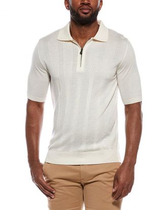 Isaia Wool, Silk, & Cashmere-Blend Polo Sweater