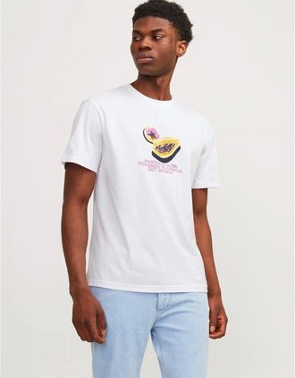 Jack & Jones Jack & Jones Mens Regular Fit Crew Neck T-Shirt - White - Size: 40