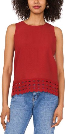 Vince Camuto Lace Hem Tank