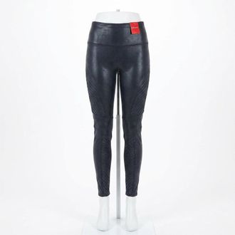 Spanx Womens Shiny Leggings In Black