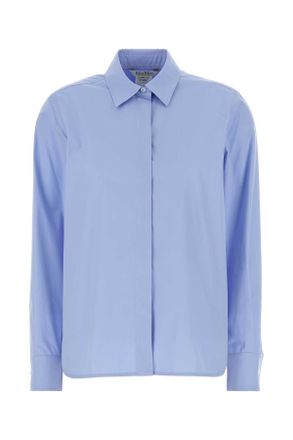 Max Mara Powder Blue Poplin Maroso Shirt
