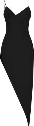 DAVID KOMA Vestito aderente asimmetrico - Nero