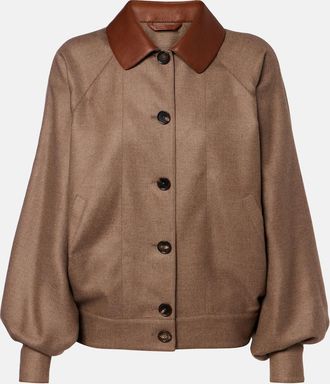 Loro Piana Kiefer cashmere and silk bomber jacket