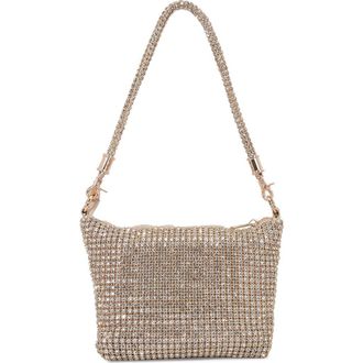 Berness Rhinestone Shoulder Bag in Gold at Nordstrom Rack