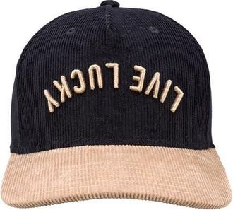 Black Clover Cord Upside Down Luck 5 Hat in Brown at Nordstrom