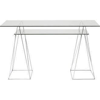 Kare Design Mesa cromo con tapa cristal 8 mm