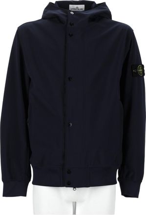 Stone Island Casual Fitted Hood Polyester-Blend Jacket