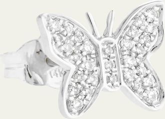 Sydney Evan Mini Butterfly Stud Earring with Diamonds