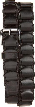 Christophe Lemaire Leather Link Belt in Dark Brown at Nordstrom, Size 100