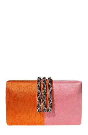 Simitri Braided Fringe Clutch in Mango at Nordstrom