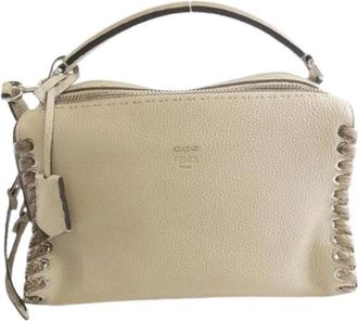 Fendi Pre-owned Handbags, female, Beige, Size: ONE SIZE Pre-owned Vintage Leather Handbag