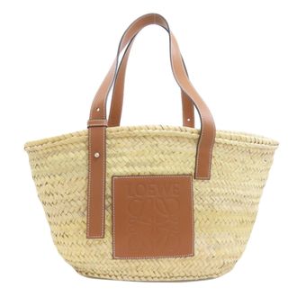 Loewe Beige Raffia Basket Tote Bag (Pre-Owned)
