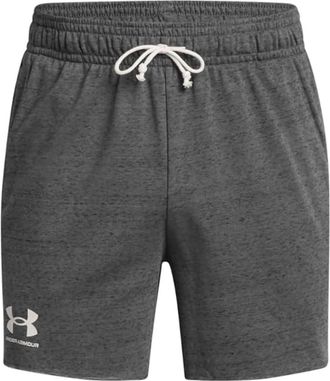 Under Armour Rival Terry Shorts - Heren - Korte Broeken - Grijs - M - Katoen - Korte Broeken