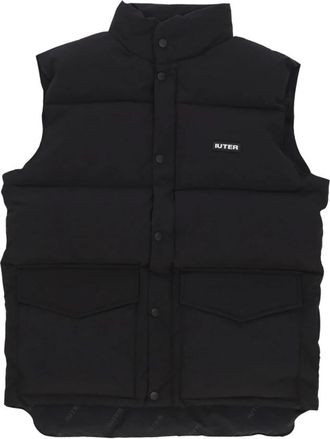 Iuter Zwarte Puff Vest Mouwloos Donsjack - Heren - Bodywarmers - Zwart - 2XL - Polyester - Jassen