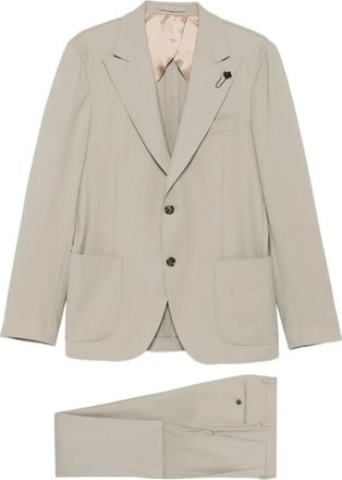 Lardini patch-pocket suit - Neutrals
