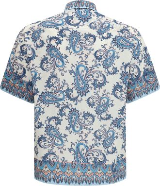 Etro Floral and Paisley Print Shirt - Blue