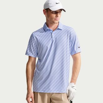 Nike Mens Velocity Dri-FIT Striped Golf Polo in Purple | IO1179-513