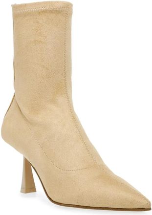 Steve Madden Heeled Boots - Dames - Laarzen met Hak - Beige - 38 1/2 EU - Schoenen