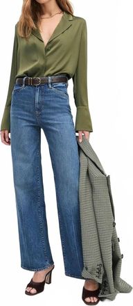 Favorite Daughter Mischa Super High Rise Wide Leg Jeans In Campbell