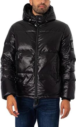 A|X Armani Exchange Gewatteerde jas met capuchon - Heren - Winterjassen - Zwart - L - Jassen