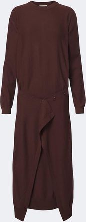 Christophe Lemaire Deconstructed wool-blend midi dress