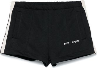 Palm Angels Shorts sportivi con stampa - Nero
