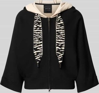 Marc Cain Strickjacke mit Reißverschluss in Black, Größe 34