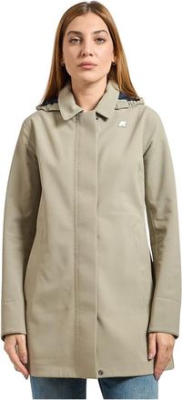 K-Way Waterdichte trenchcoat voor vrouwen - Dames - Regenjassen - Groen - XS - Leer - Jassen