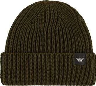Emporio Armani Groene Beanie - Heren - Hoeden - Groen - M - Accessoires