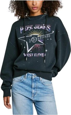 Pepe Jeans London Donna, Felpe, Nero, XL, new