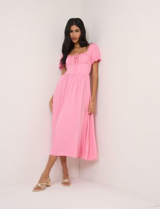 Nobody's Child Pink Gia Midi Dress