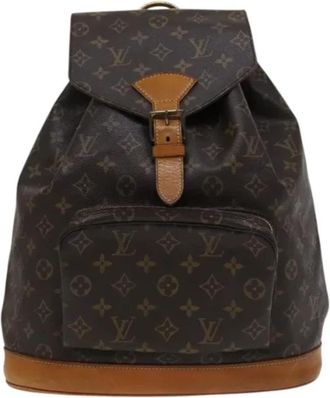 Louis Vuitton Pre-owned Canvas backpacks - Dames - Vintage Rugzakken - Bruin - ONE Size - Leer - Vintage