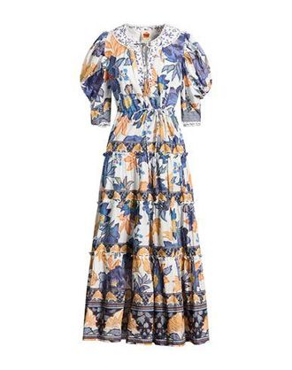 Farm Rio SUMMER FLOWERS OFF-WHITE MAXI DRESS